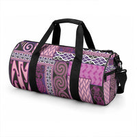 Pink Aotearoa Kowhaiwhai Pattern Duffle Bag NZ Maori Quilt Style LT14 - Polynesian Pride