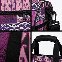 Pink Aotearoa Kowhaiwhai Pattern Duffle Bag NZ Maori Quilt Style LT14 - Polynesian Pride