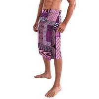 Pink Aotearoa Kowhaiwhai Pattern Lavalava NZ Maori Quilt Style