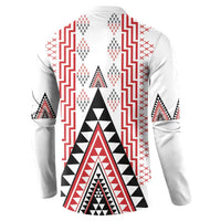 Aotearoa Taniko Button Sweatshirt Niho Taniwha Purapura Whetu Mix Poutama