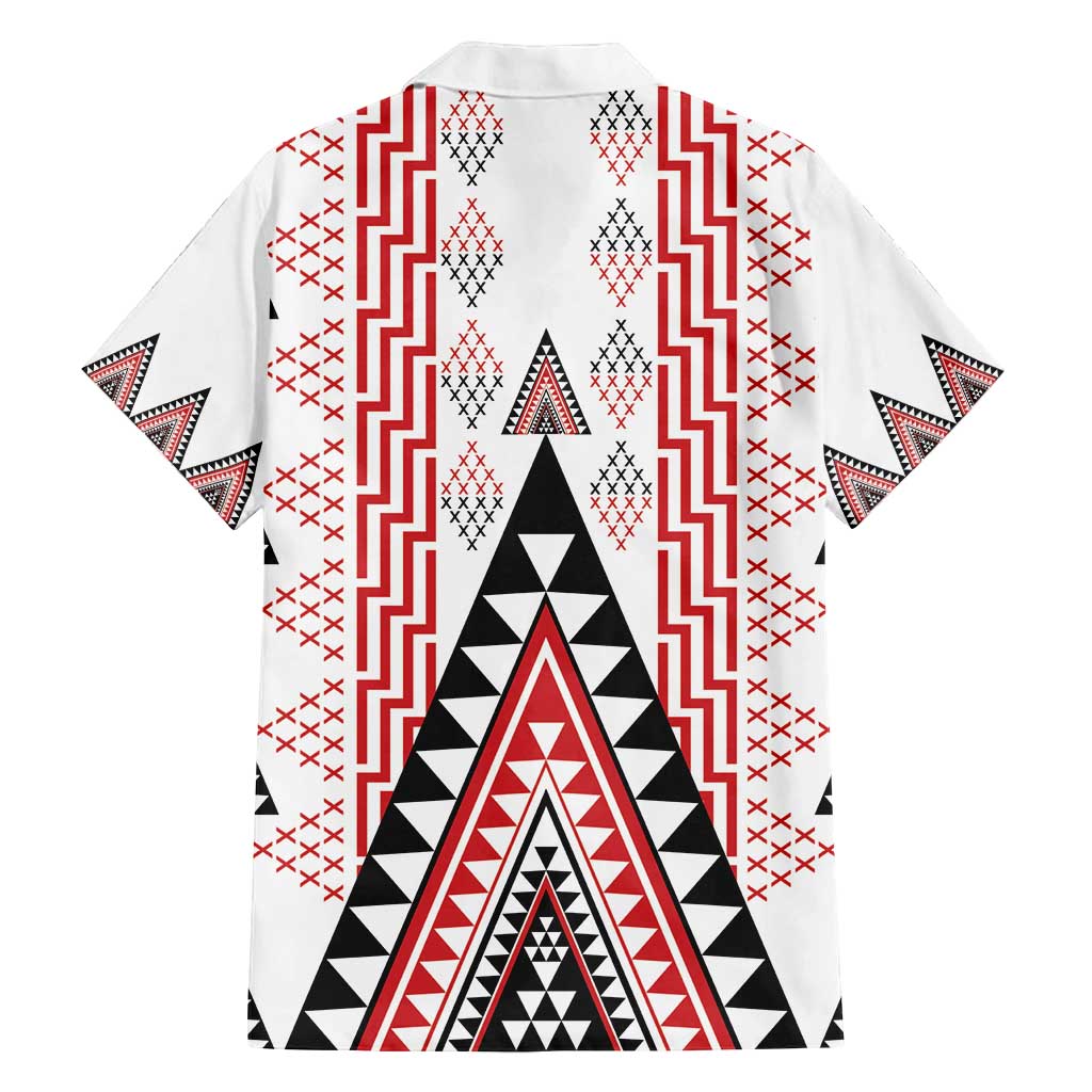 Aotearoa Taniko Family Matching Long Sleeve Bodycon Dress and Hawaiian Shirt Niho Taniwha Purapura Whetu Mix Poutama LT14 - Polynesian Pride