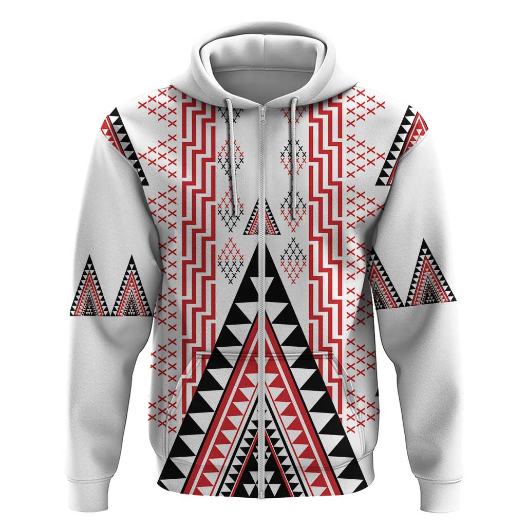 Aotearoa Taniko Hoodie Niho Taniwha Purapura Whetu Mix Poutama
