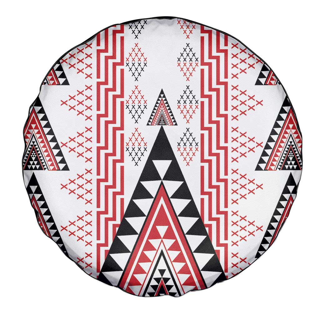 Aotearoa Taniko Spare Tire Cover Niho Taniwha Purapura Whetu Mix Poutama