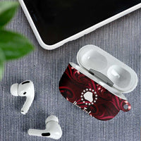 Personalised Cook Islands Mangaia AirPods Case Tiare Maori Polynesian Waves Tattoo