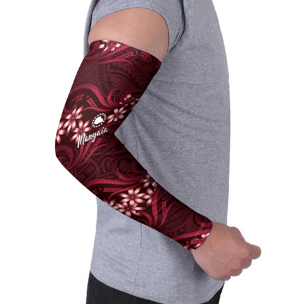 Personalised Cook Islands Mangaia Arm Sleeves Tiare Maori Polynesian Waves Tattoo