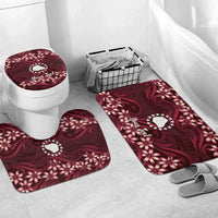 Personalised Cook Islands Mangaia Bathroom Set Tiare Maori Polynesian Waves Tattoo