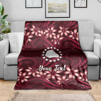 Personalised Cook Islands Mangaia Blanket Tiare Maori Polynesian Waves Tattoo