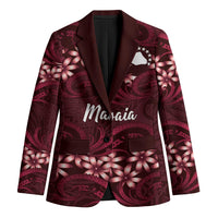 Personalised Cook Islands Mangaia Blazer Tiare Maori Polynesian Waves Tattoo