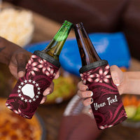 Personalised Cook Islands Mangaia 4 in 1 Can Cooler Tumbler Tiare Maori Polynesian Waves Tattoo
