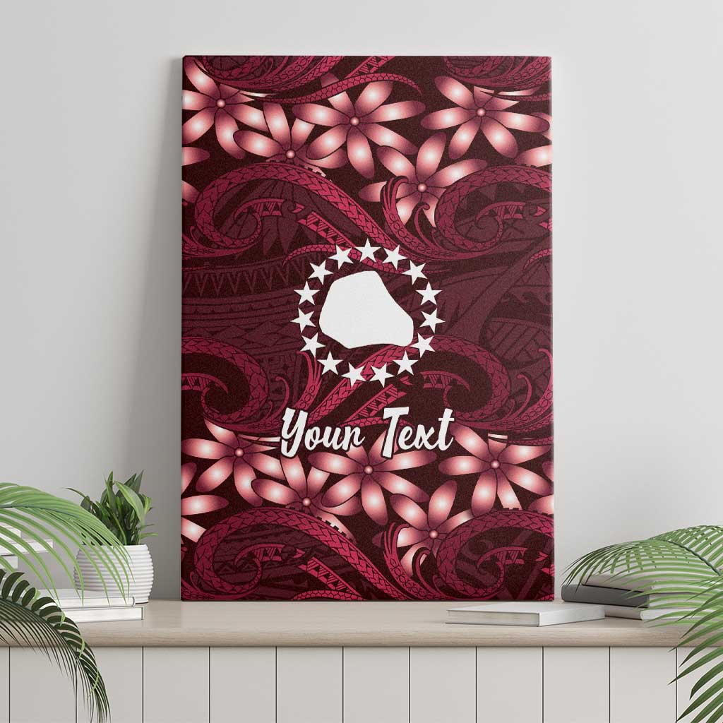 Personalised Cook Islands Mangaia Canvas Wall Art Tiare Maori Polynesian Waves Tattoo