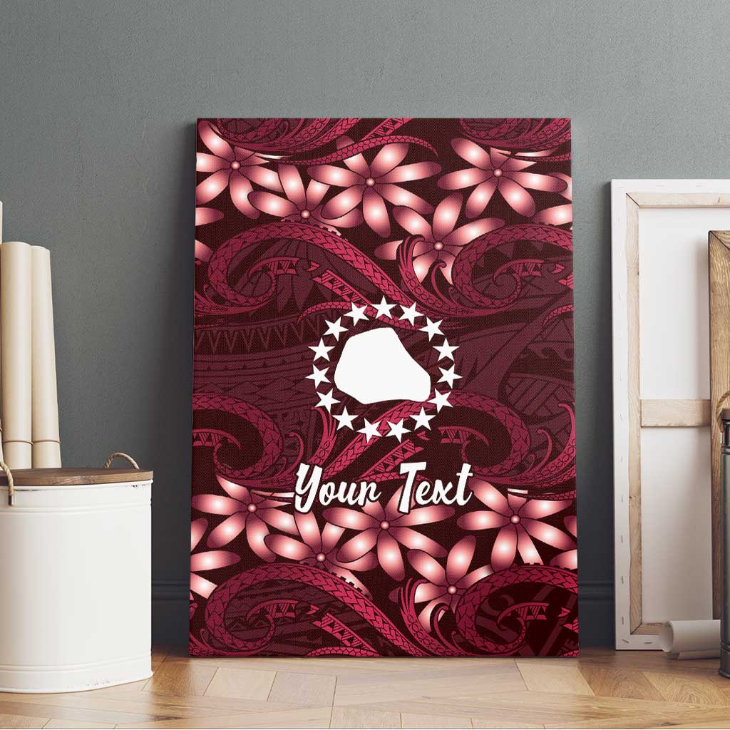 Personalised Cook Islands Mangaia Canvas Wall Art Tiare Maori Polynesian Waves Tattoo
