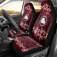 Personalised Cook Islands Mangaia Car Seat Cover Tiare Maori Polynesian Waves Tattoo