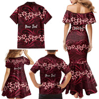 Personalised Cook Islands Mangaia Family Matching Mermaid Dress and Hawaiian Shirt Tiare Maori Polynesian Waves Tattoo LT14 - Polynesian Pride
