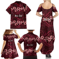Personalised Cook Islands Mangaia Family Matching Summer Maxi Dress and Hawaiian Shirt Tiare Maori Polynesian Waves Tattoo LT14 - Polynesian Pride