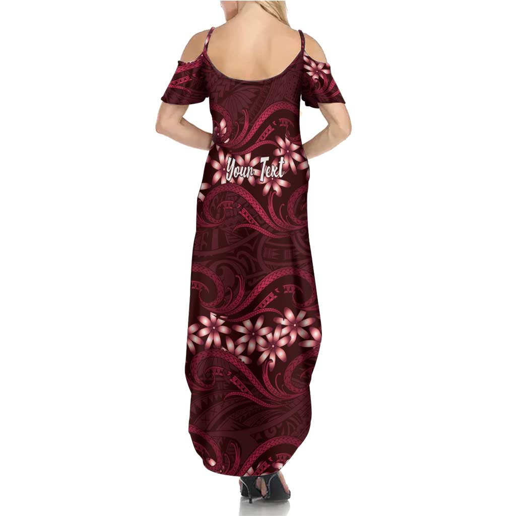Personalised Cook Islands Mangaia Family Matching Summer Maxi Dress and Hawaiian Shirt Tiare Maori Polynesian Waves Tattoo LT14 - Polynesian Pride