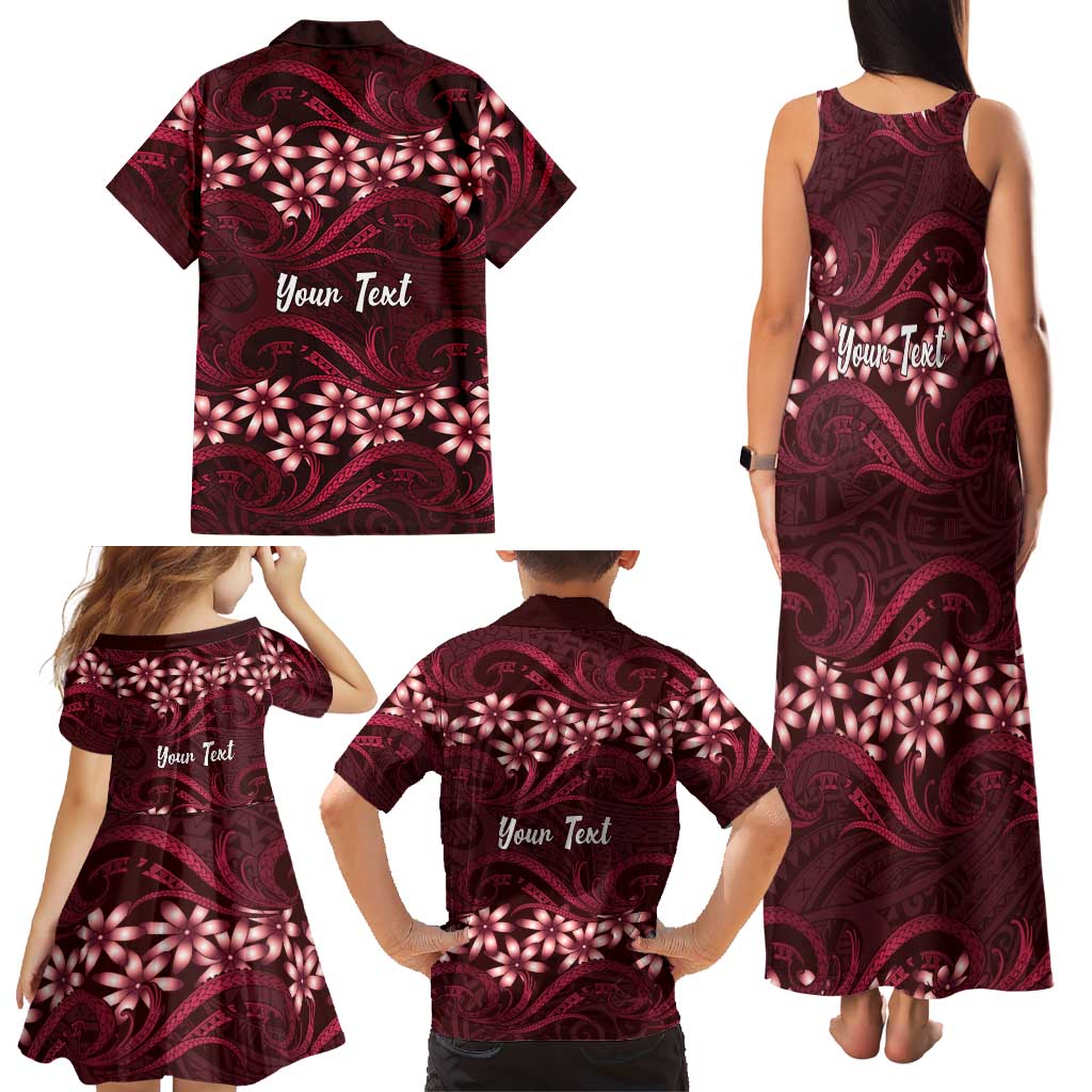 Personalised Cook Islands Mangaia Family Matching Tank Maxi Dress and Hawaiian Shirt Tiare Maori Polynesian Waves Tattoo LT14 - Polynesian Pride