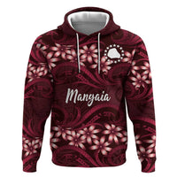 Personalised Cook Islands Mangaia Hoodie Tiare Maori Polynesian Waves Tattoo