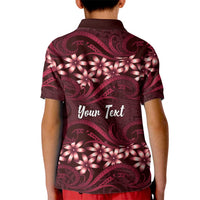 Personalised Cook Islands Mangaia Kid Polo Shirt Tiare Maori Polynesian Waves Tattoo