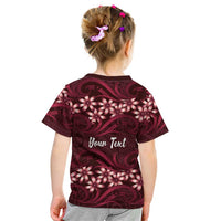 Personalised Cook Islands Mangaia Kid T Shirt Tiare Maori Polynesian Waves Tattoo