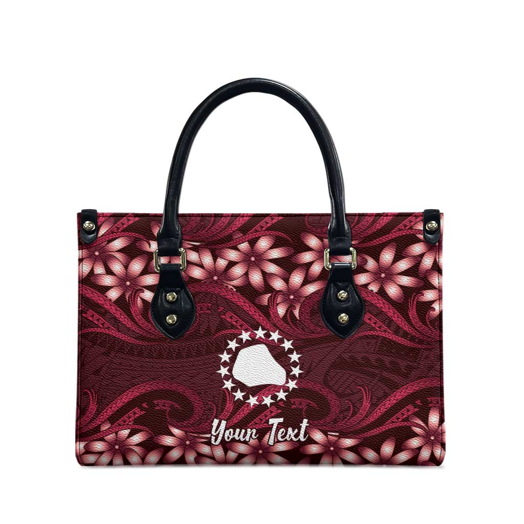 Personalised Cook Islands Mangaia Leather Bag Tiare Maori Polynesian Waves Tattoo