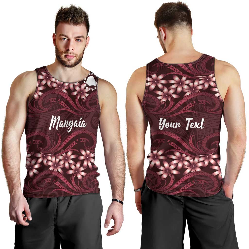 Personalised Cook Islands Mangaia Men Tank Top Tiare Maori Polynesian Waves Tattoo