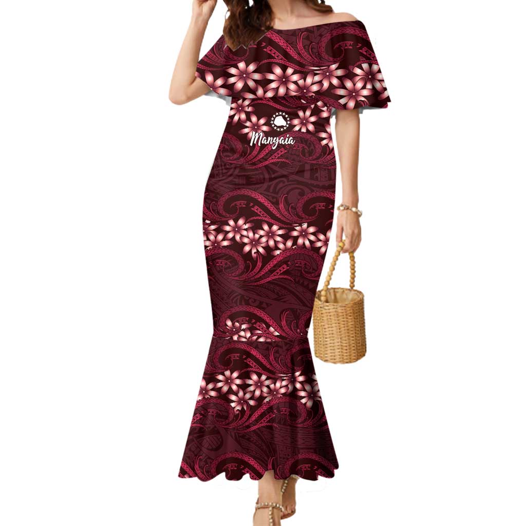 Personalised Cook Islands Mangaia Mermaid Dress Tiare Maori Polynesian Waves Tattoo