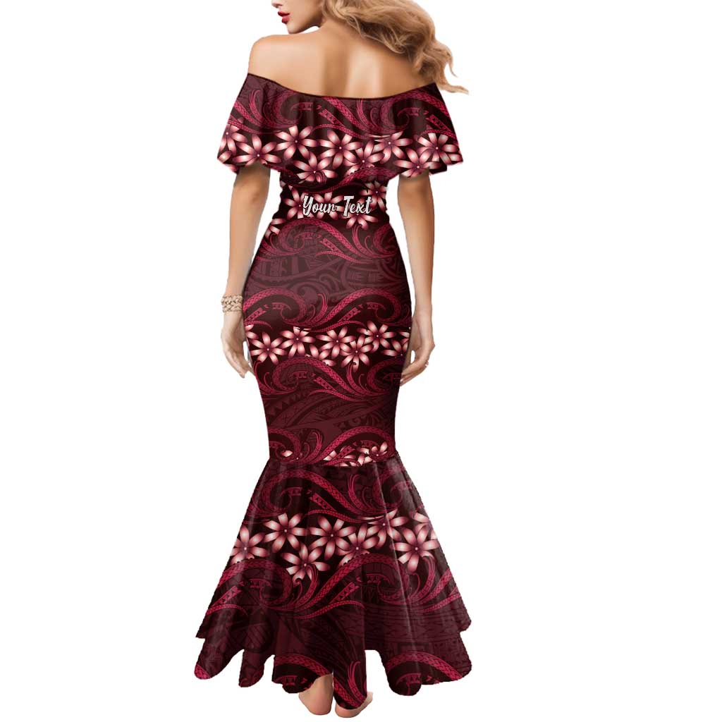 Personalised Cook Islands Mangaia Mermaid Dress Tiare Maori Polynesian Waves Tattoo