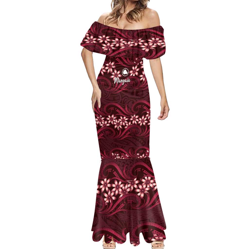 Personalised Cook Islands Mangaia Mermaid Dress Tiare Maori Polynesian Waves Tattoo