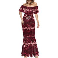 Personalised Cook Islands Mangaia Mermaid Dress Tiare Maori Polynesian Waves Tattoo