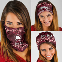 Personalised Cook Islands Mangaia Neck Gaiter Tiare Maori Polynesian Waves Tattoo