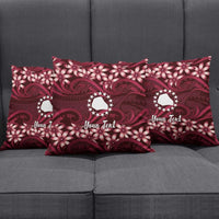 Personalised Cook Islands Mangaia Pillow Cover Tiare Maori Polynesian Waves Tattoo