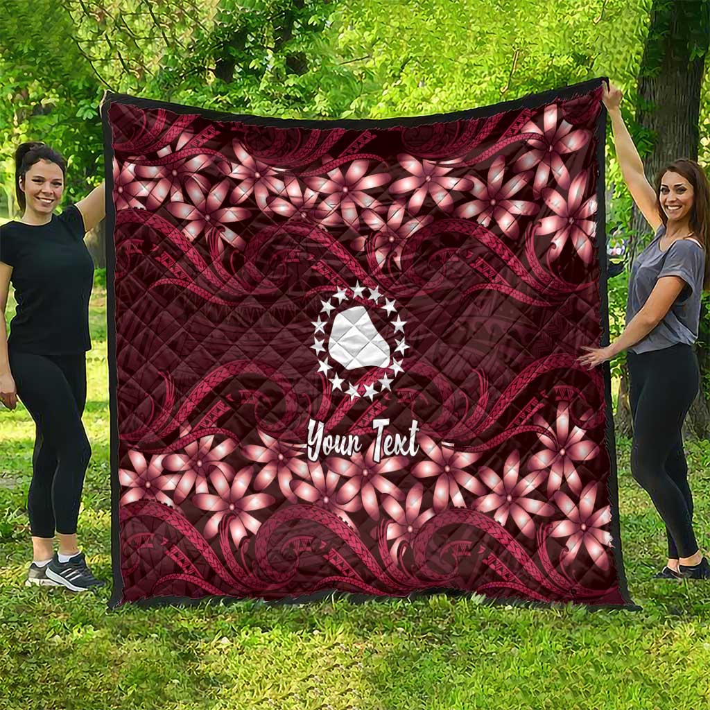 Personalised Cook Islands Mangaia Quilt Tiare Maori Polynesian Waves Tattoo