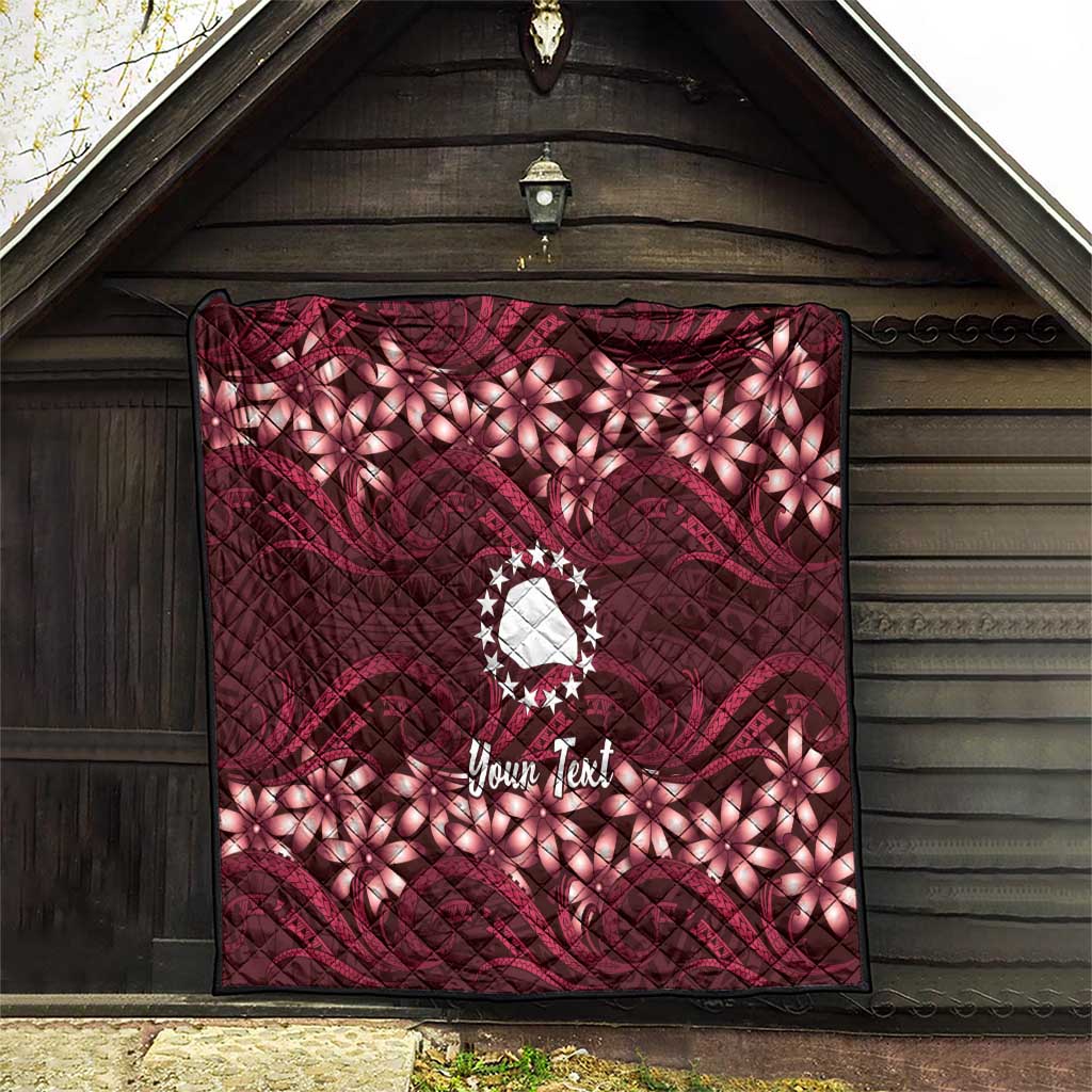Personalised Cook Islands Mangaia Quilt Tiare Maori Polynesian Waves Tattoo