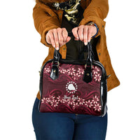 Personalised Cook Islands Mangaia Shoulder Handbag Tiare Maori Polynesian Waves Tattoo