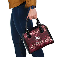 Personalised Cook Islands Mangaia Shoulder Handbag Tiare Maori Polynesian Waves Tattoo