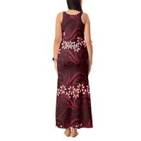 Personalised Cook Islands Mangaia Tank Maxi Dress Tiare Maori Polynesian Waves Tattoo