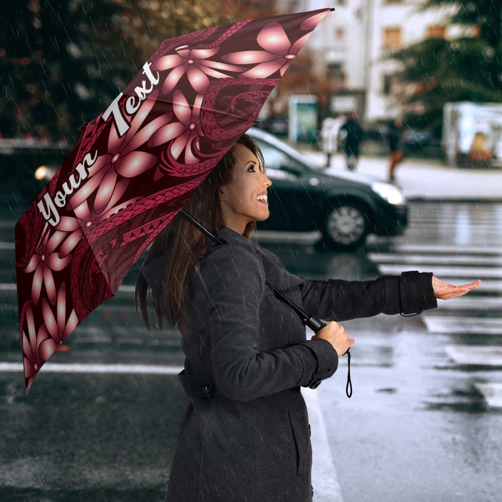 Personalised Cook Islands Mangaia Umbrella Tiare Maori Polynesian Waves Tattoo