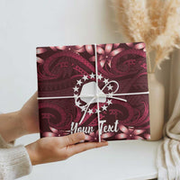 Personalised Cook Islands Mangaia Wrapping Paper Tiare Maori Polynesian Waves Tattoo