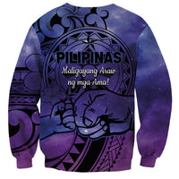 Philippines Father's Day Sweatshirt Polynesian Tattoo Galaxy Vibes