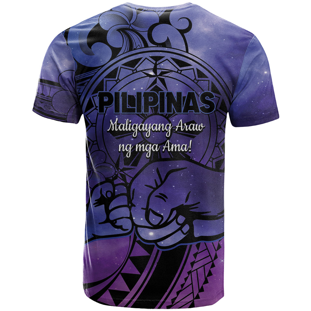 Philippines Father's Day T Shirt Polynesian Tattoo Galaxy Vibes