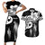 Guam Father's Day Couples Matching Short Sleeve Bodycon Dress and Hawaiian Shirt Chamorro Latte Stone Polynesian Pattern