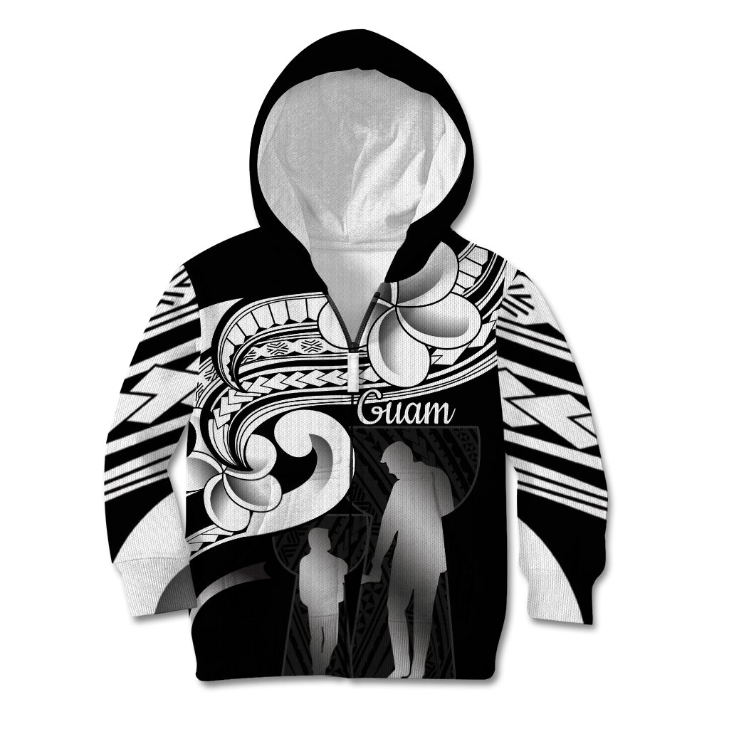 Guam Father's Day Kid Hoodie Chamorro Latte Stone Polynesian Pattern