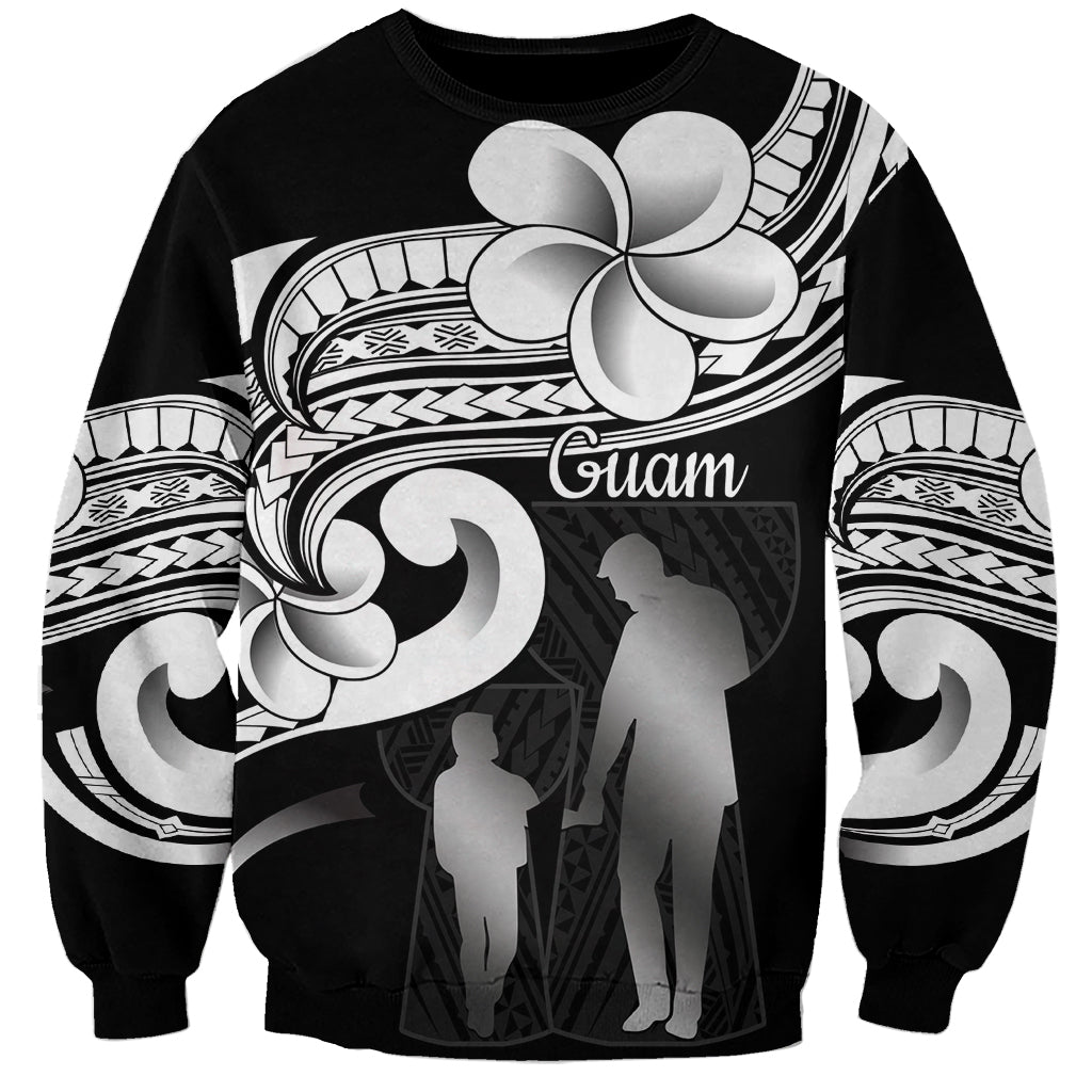 Guam Father's Day Sweatshirt Chamorro Latte Stone Polynesian Pattern