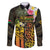 Personalised Vanuatu Independence Day Family Matching Long Sleeve Bodycon Dress and Hawaiian Shirt Carving Drum Sand Drawing Turtle