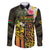 Personalised Vanuatu Independence Day Family Matching Short Sleeve Bodycon Dress and Hawaiian Shirt Carving Drum Sand Drawing Turtle