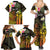 Personalised Vanuatu Independence Day Family Matching Summer Maxi Dress and Hawaiian Shirt Carving Drum Sand Drawing Turtle