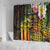 Personalised Vanuatu Independence Day Shower Curtain Carving Drum Sand Drawing Turtle