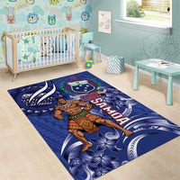 Samoa Independence Day Area Rug 1962 Proud Samoan Warrior
