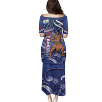 Samoa Independence Day Family Matching Puletasi and Hawaiian Shirt 1962 Proud Samoan Warrior