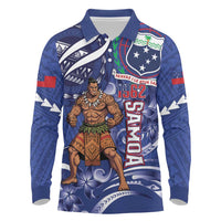 Samoa Independence Day Long Sleeve Polo Shirt 1962 Proud Samoan Warrior